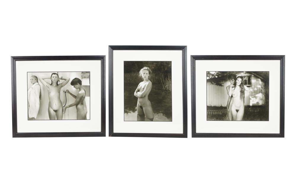 Appraisal: JOCK STURGES COLLECTION OF THREE NUDE PHOTOGRAPHS - silver gelatin