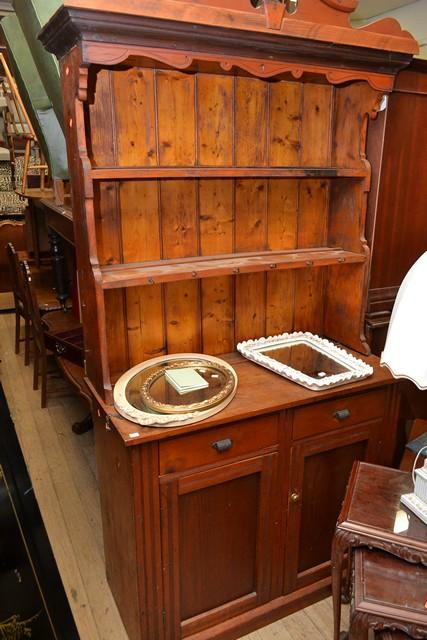 Appraisal: EDWARDIAN PINE KITCHEN DRESSER