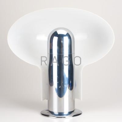 Appraisal: STILNOVO Chrome and acrylic table lamp Italy s Stamped STILNOVO