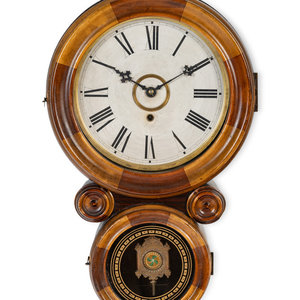 Appraisal: A William Gilbert glomis Decorated Wall Clock Late th Early