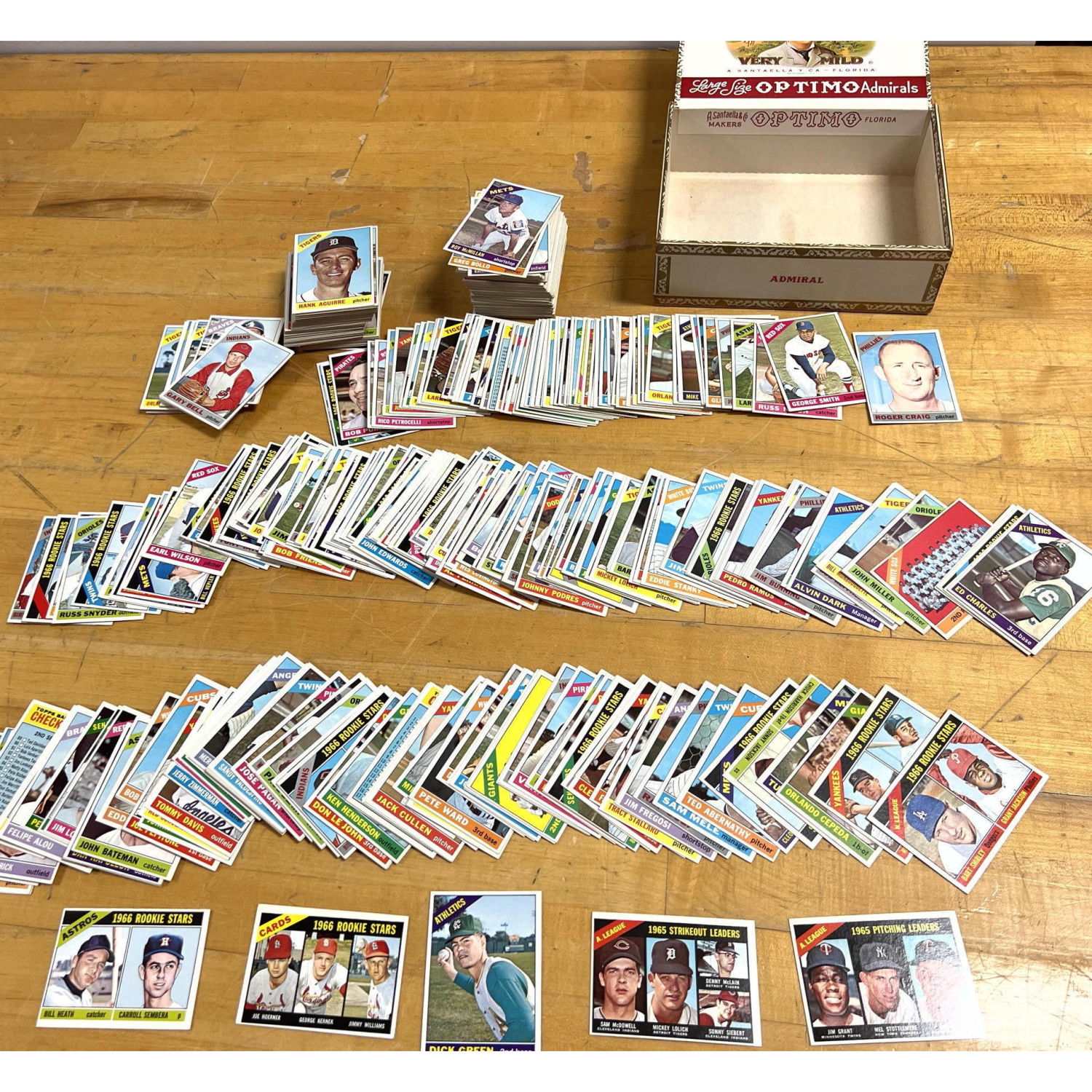 Appraisal: Topps baseball cards approx Pete Rose etc with cigar box