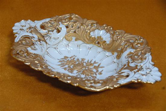 Appraisal: MEISSEN WHITE AND GOLD BOWL