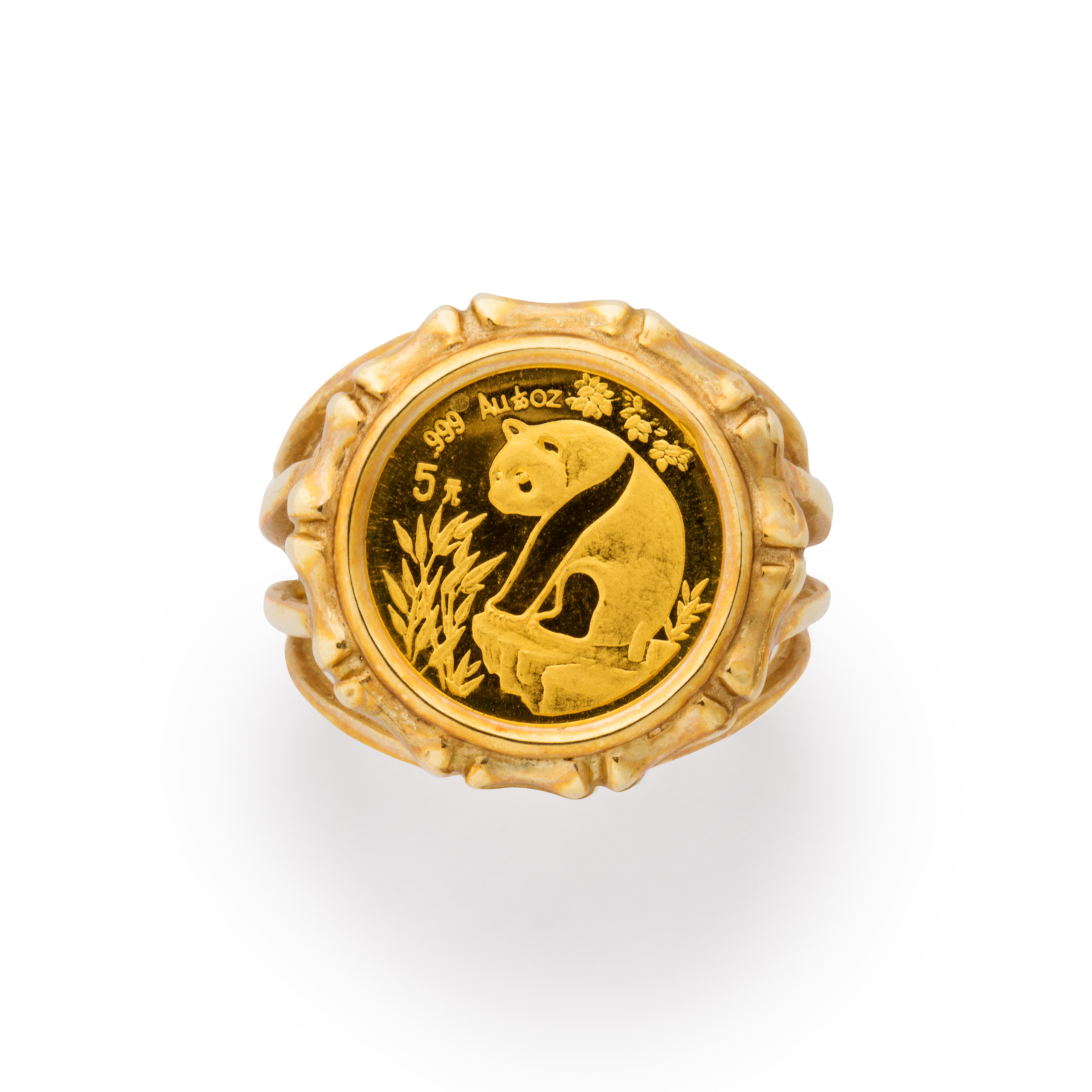 Appraisal: A GOLD COIN AND TEN KARAT GOLD RING A gold