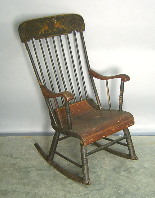 Appraisal: New England painted rocker th c