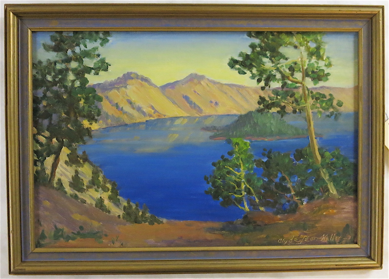 Appraisal: CLYDE LEON KELLER OIL ON CANVAS BOARD Oregon - Crater