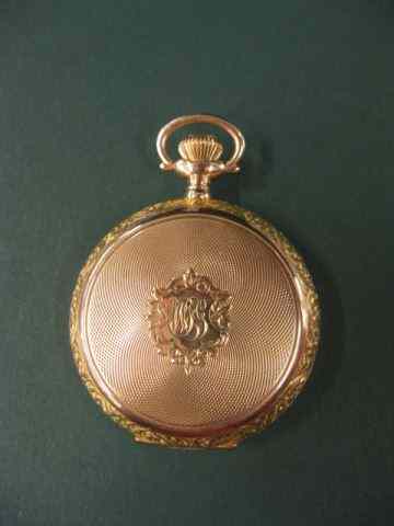 Appraisal: Elgin k Gold Pocketwatch hunting case fine engraved engine turned