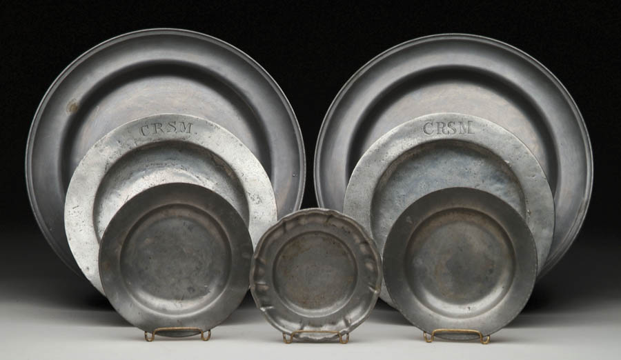 Appraisal: LOT OF TEN PEWTER PLATES are - dia th Century