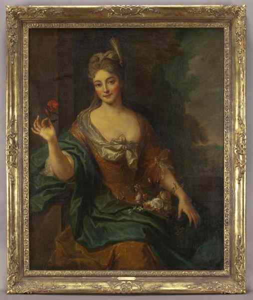 Appraisal: Style of Antoine Coypel ''Portrait of a Lady''oil painting on