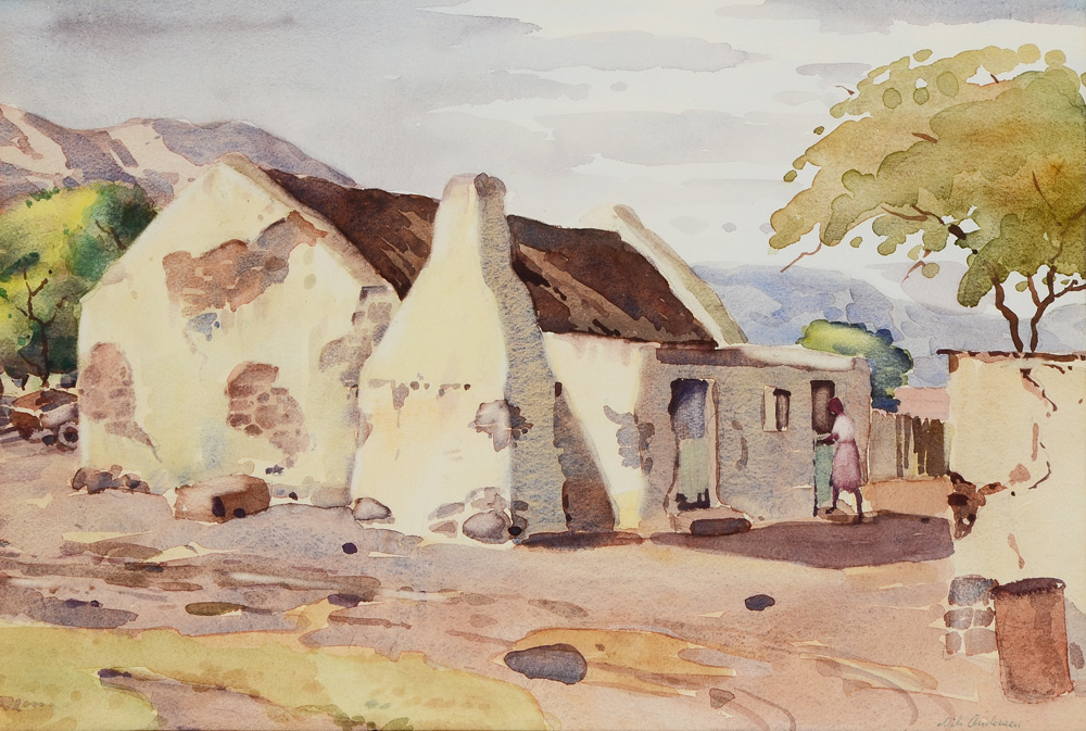 Appraisal: ANDERSEN Nils South African - South African Village Scene with