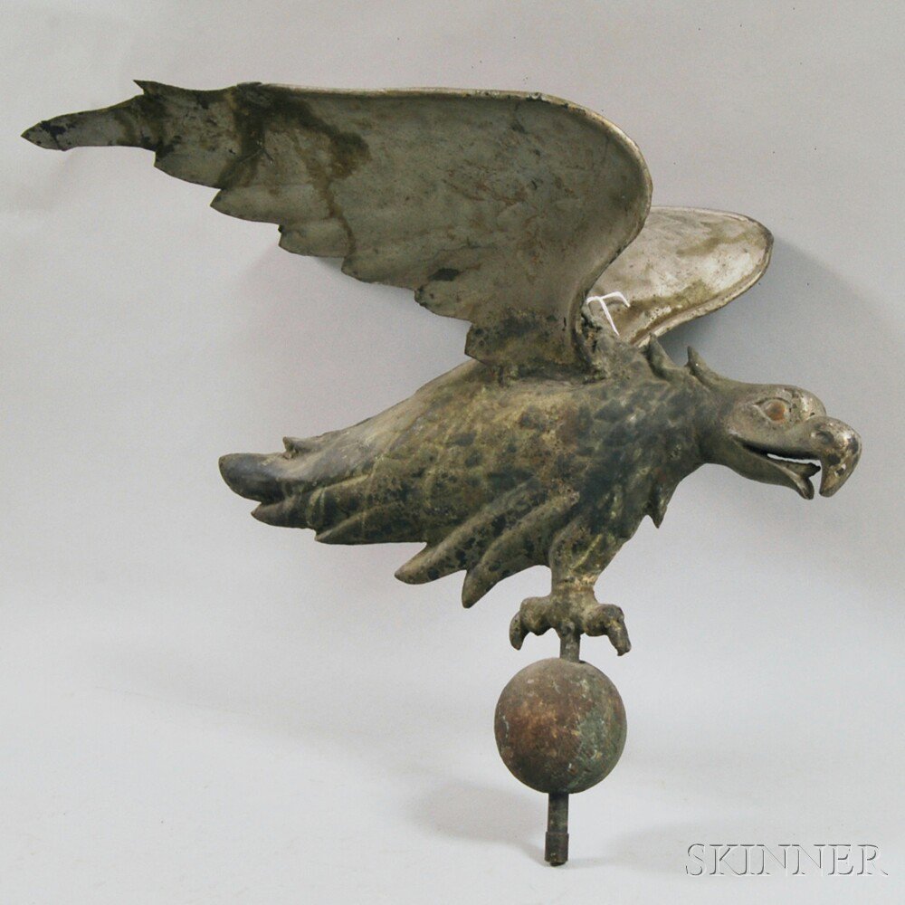 Appraisal: Molded Copper and Cast Zinc Eagle Weathervane attributed to A