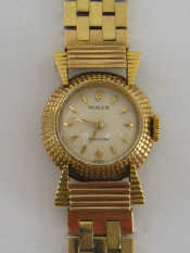 Appraisal: ROLEX a s lady's carat gold manual wind wristwatch no