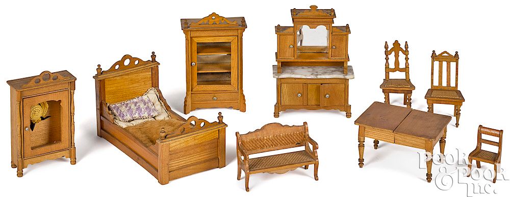 Appraisal: Schneegas doll house furniture Schneegas doll house furniture the large-scale