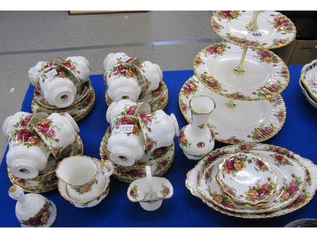 Appraisal: Royal Albert Old Country Roses teaset comprising twelve cups and