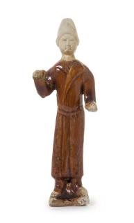 Appraisal: A Pottery Figure of a Man A Pottery Figure of