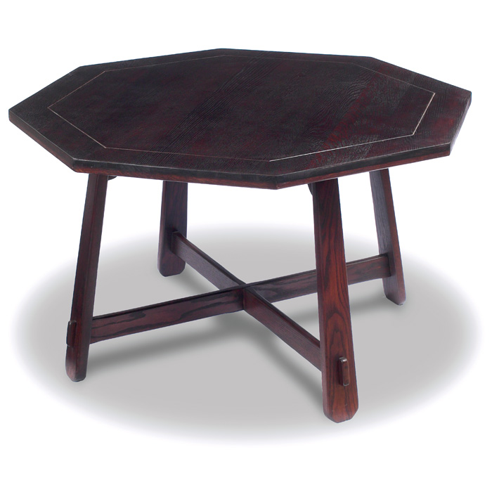 Appraisal: Old Hickory table octagonal top over a splayed cross-stretcher base