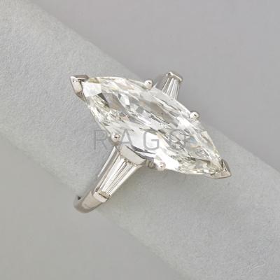 Appraisal: CTS MARQUISE CUT DIAMOND ENGAGEMENT RING GIA report states color