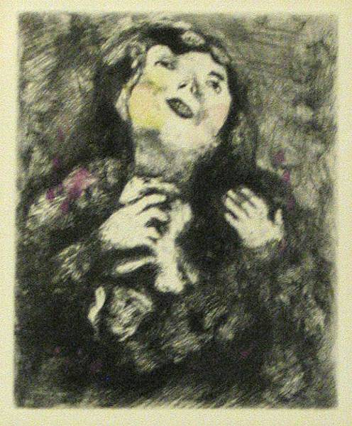 Appraisal: Marc Chagall Russian French - La Jeune Veuve Pl from