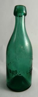 Appraisal: Soda round emerald green bottle Soda- round emerald green marked