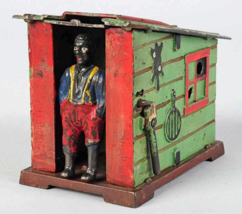 Appraisal: Cast Iron Cabin Mechanical Bank Manufactured by J E Stevens