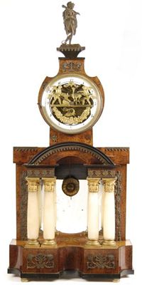 Appraisal: A th century Austrian automaton mantel clock the three train