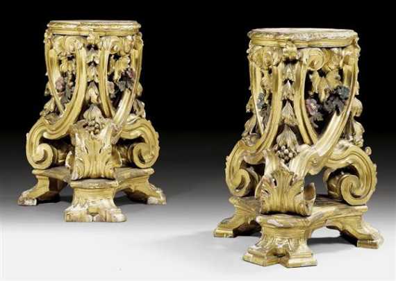 Appraisal: PAIR OF GU RIDONS AUX VOLUTES Late Baroque Northern Italy