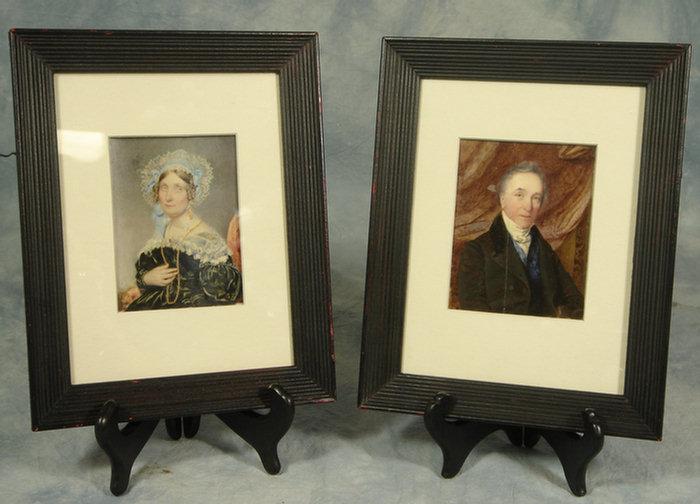 Appraisal: Alfred Lisley th c pr watercolor portraits M M William