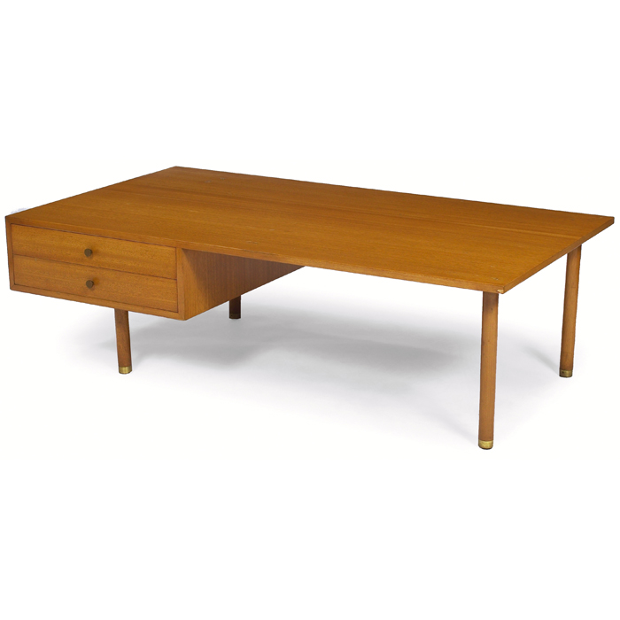 Appraisal: Harvey Probber coffee table by Harvey Probber Inc rectangular bleached