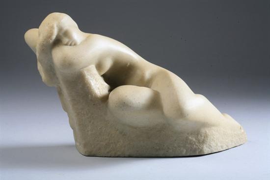 Appraisal: VINCENT GLINSKY Russian American - Seated Nude Alabaster V Glinsky