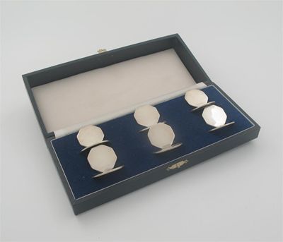 Appraisal: A modern cased set of six menu card holders with