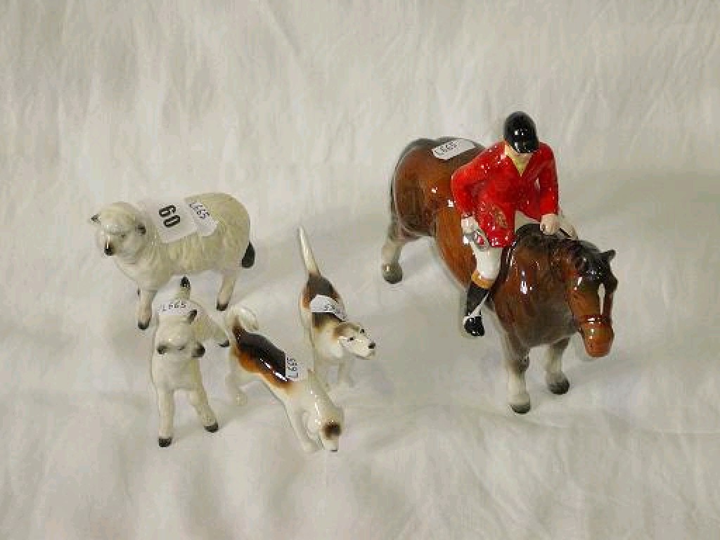 Appraisal: A Beswick model of a sheep and Beswick lamb together