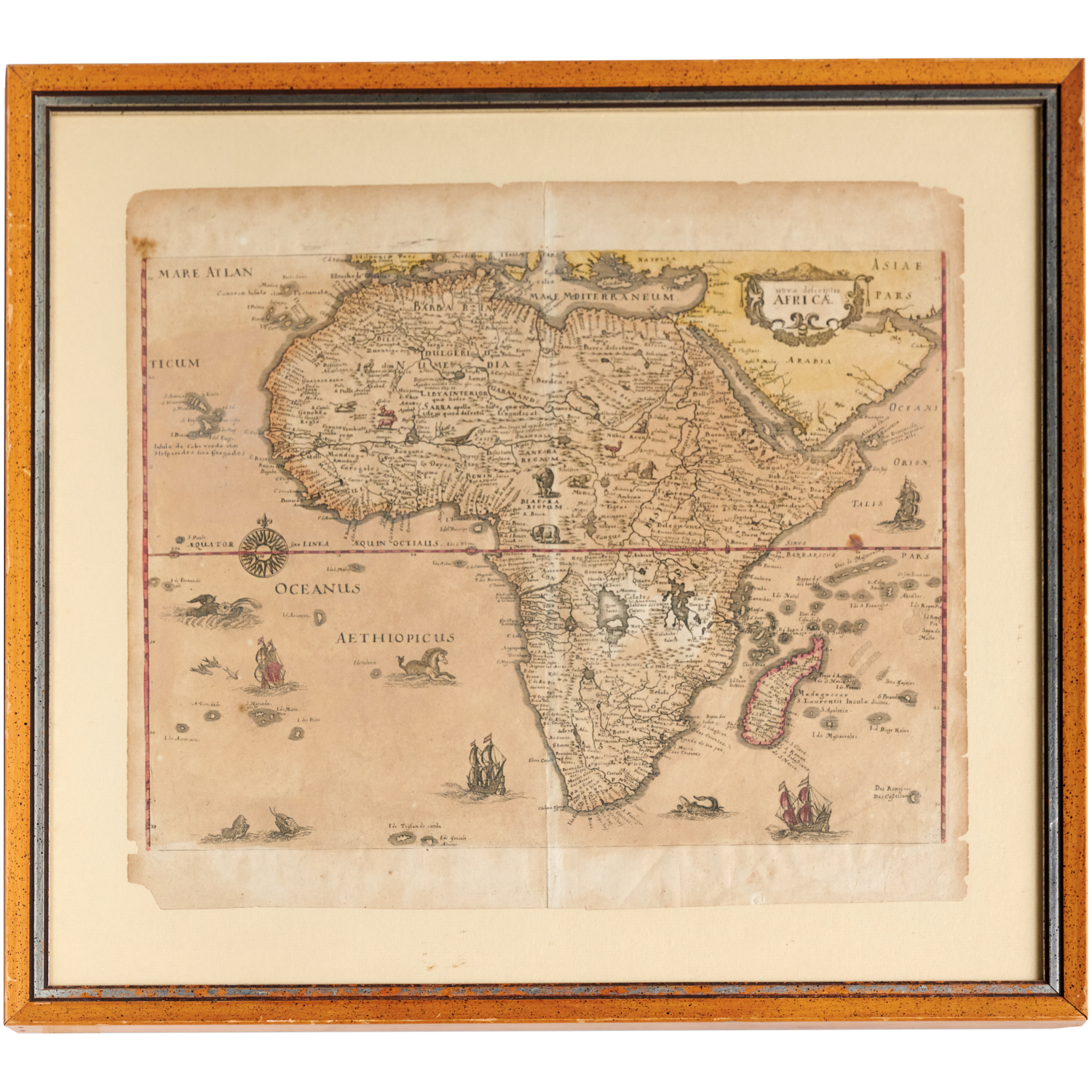 Appraisal: MAP NOVA DESCRIPTIO AFRICAE C Merian the Elder Mathaus Merian