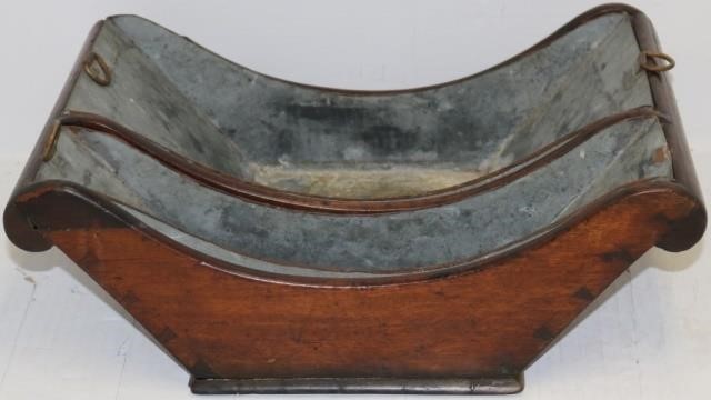 Appraisal: TH C WALNUT DOVETAILED CHEESE HOLDER WITHORIGINAL TIN LINERS PROBABLY