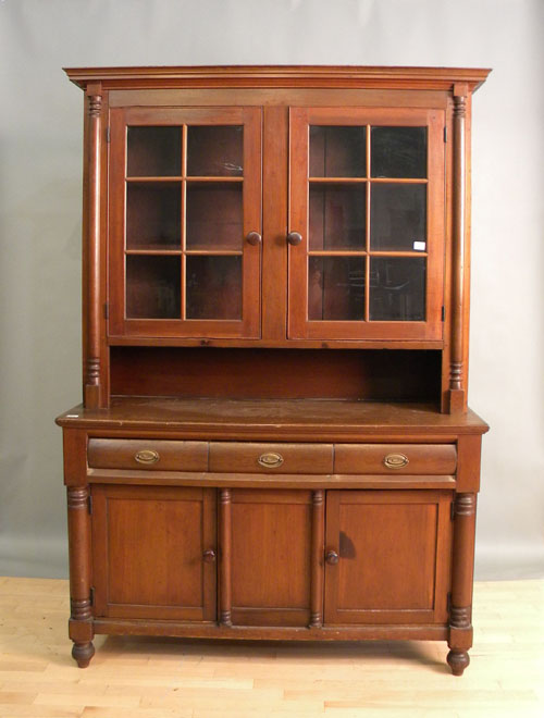 Appraisal: Pennsylvania pine and poplar -part Dutch cupboard th c h