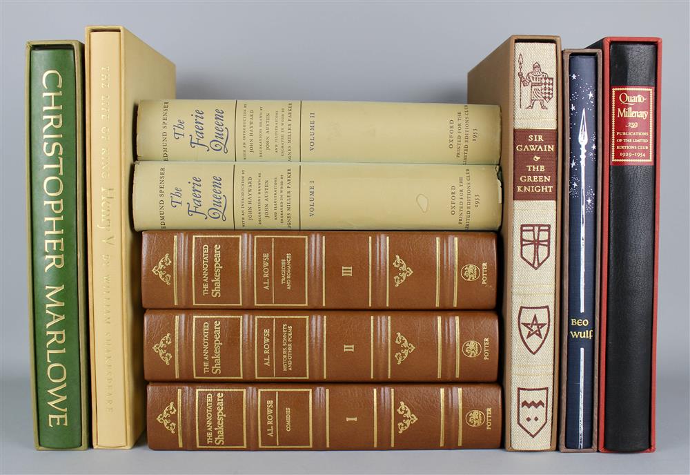 Appraisal: VOLUMES LIMITED EDITIONS CLUB CLASSIC ENGLISH LITERATURE WITH LEC INDEX