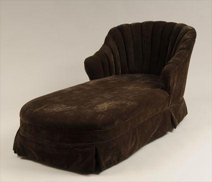 Appraisal: Velvet-Upholsterd Chaise Longue x in