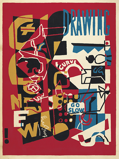 Appraisal: STUART DAVIS after Combination Concrete Color screeprint circa x mm