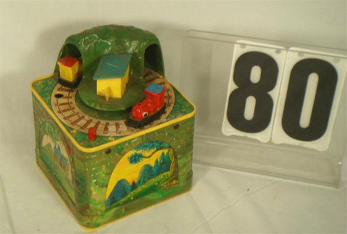 Appraisal: Cragstan Train Box toy works well inches tall Estimate -