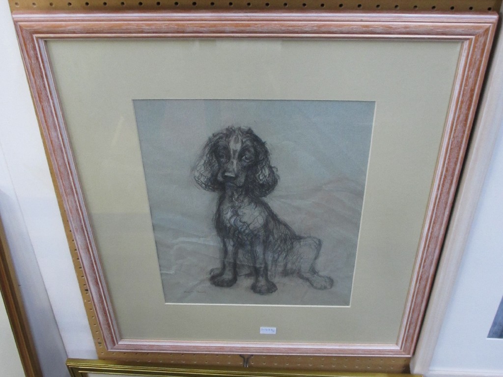 Appraisal: MOIRA BEETY Chalk drawing 'Judy Awake' signed recto and labelled