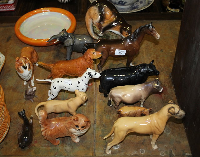 Appraisal: A COLLECTION OF FOURTEEN BESWICK AND OTHER ANIMALS including Arnoldene