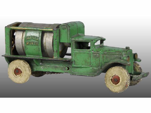 Appraisal: Cast Iron Green Kenton Jaeger Mixer Truck Toy Description Kenton