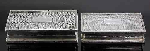 Appraisal: A William IV silver rectangular vinaigrette of book form with