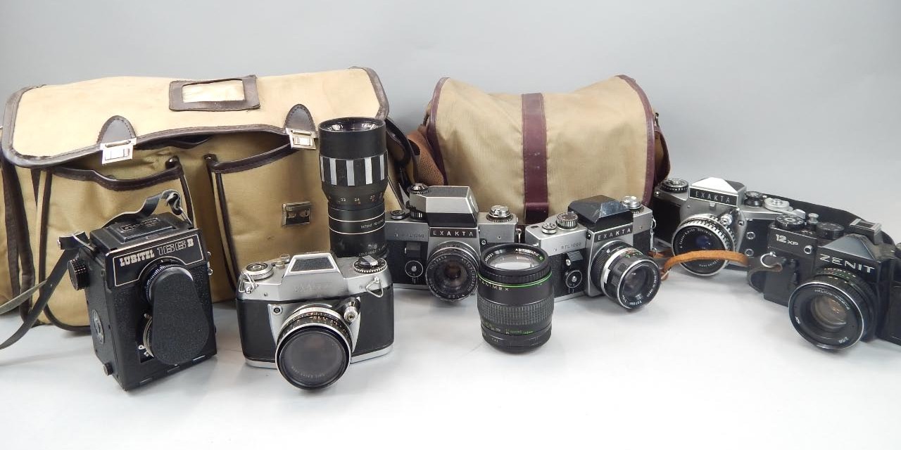 Appraisal: Various Exakta cameras lenses other lenses accessories etc