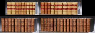 Appraisal: Group of Forty-Three Decorative Leather Bound Books titles available on