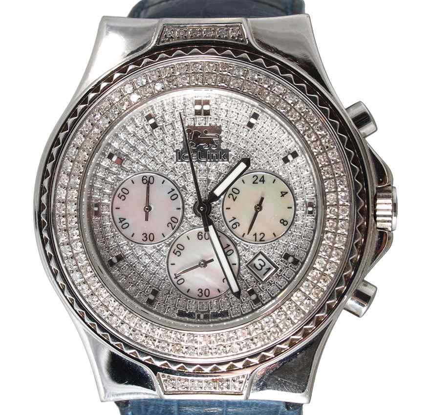 Appraisal: ICELINK MARVEL DIAMOND WRISTWATCH Stainless steel and approx ctw of