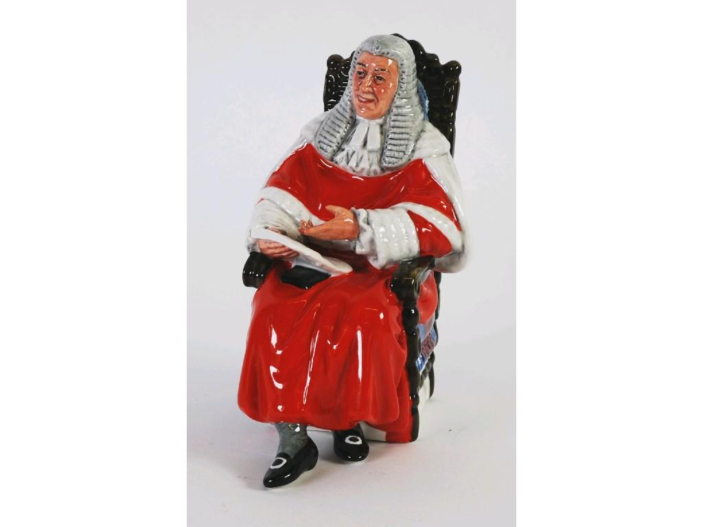 Appraisal: ROYAL DOULTON CHINA FIGURE 'THE JUDGE' HN cm high printed