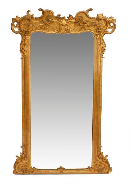 Appraisal: A large giltwood pier mirror in the Art Nouveau taste