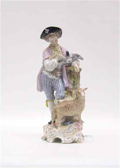 Appraisal: CARL THIEME GERMAN PORCELAIN FIGURINE late th century depicting a