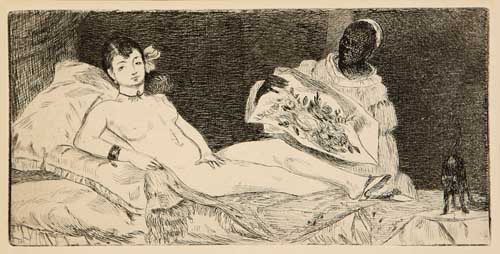 Appraisal: DOUARD MANET Olympia Etching printed in black on cream laid