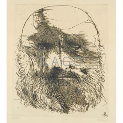 Appraisal: LEONARD BASKIN American - Five etchings portraits of artists including