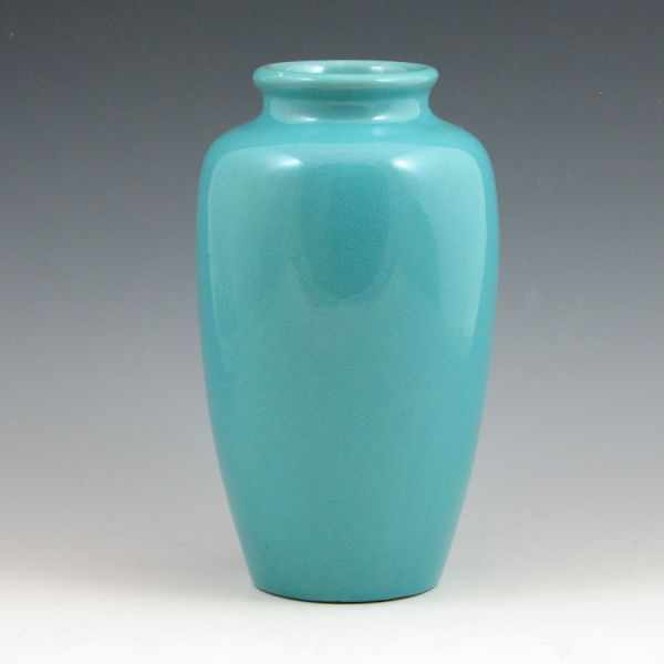 Appraisal: California Faience vase in turquoise gloss Marked California Faience Two